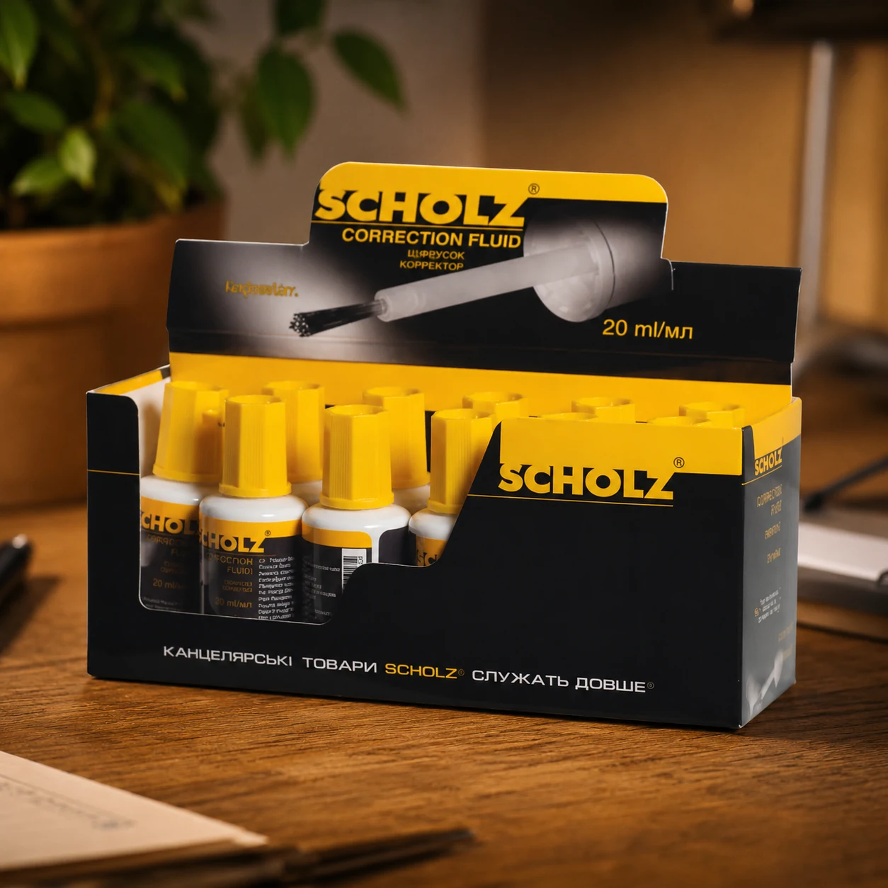 Коректор з пензликом Scholz 20мл — Маркери та коректори