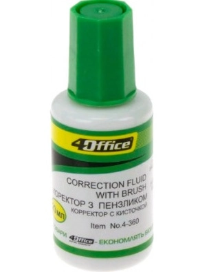 Коректор з пензликом 20мл 4OFFICE — фото 3