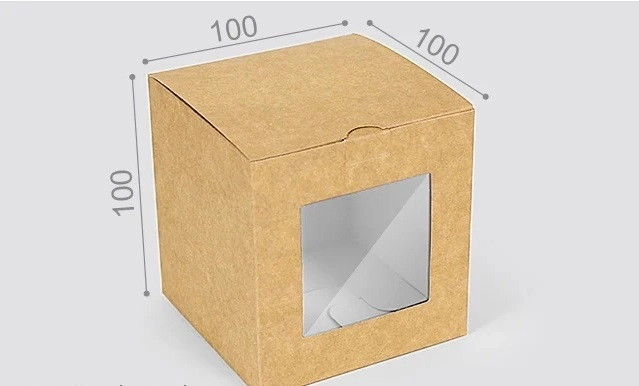 Коробка подарункова Для чашки крафт з вікном WonderPack М0017-о17 — фото 2