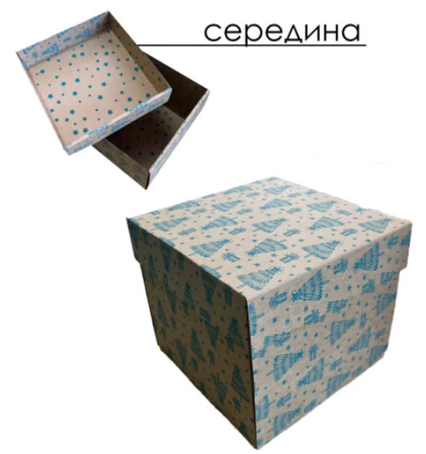 Коробка подарункова "Квадрат" 19*19*17 см
