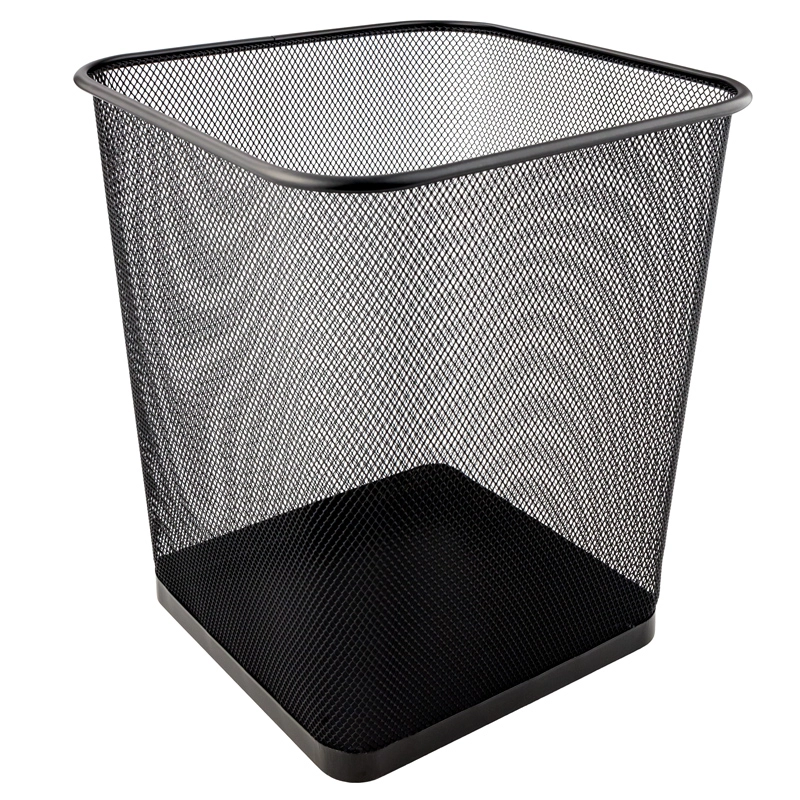 Корзина для паперу Axent квадратна металева чорна — фото 2