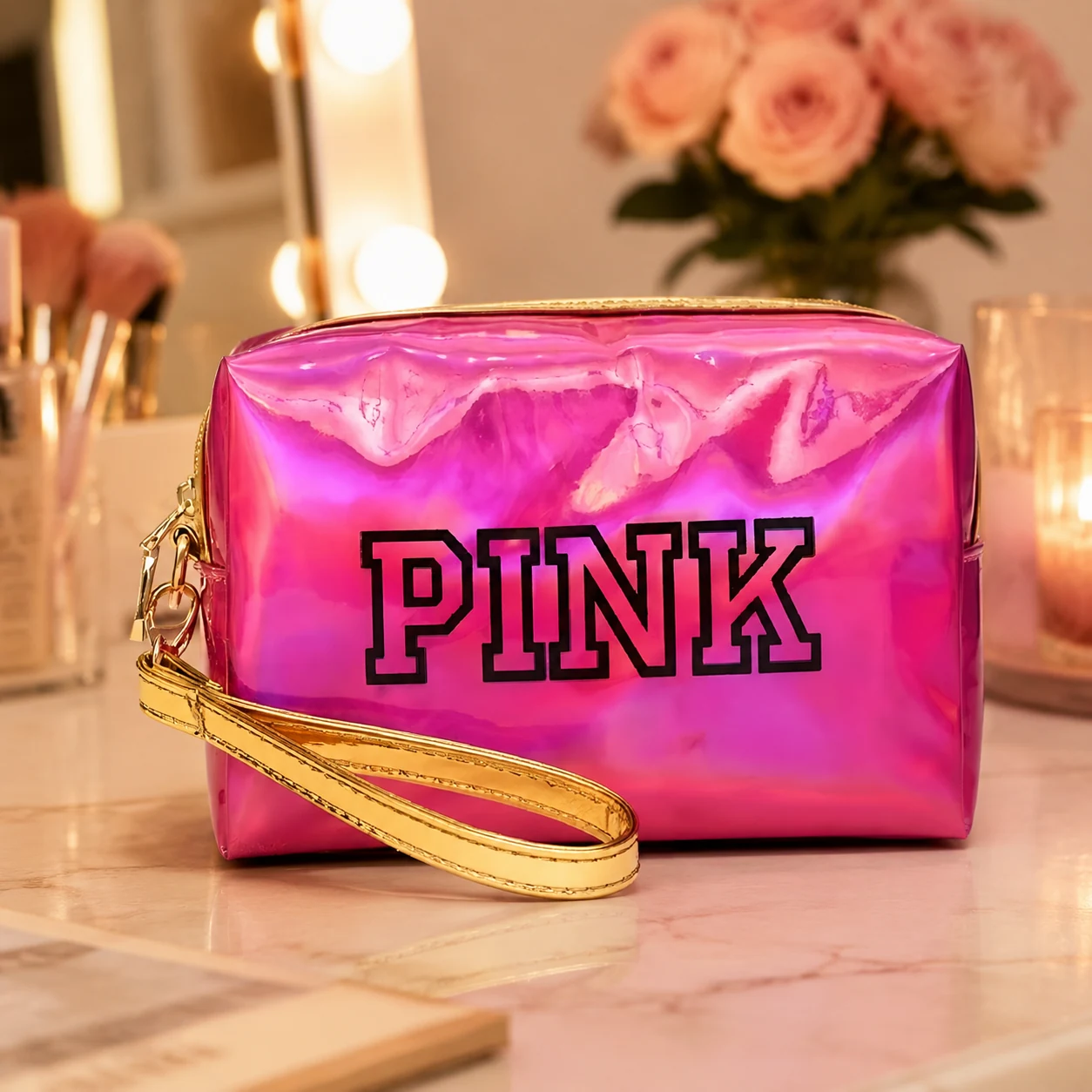 Косметичка Cosmo Shop лакова PINK малинова — Краса та здоров'я