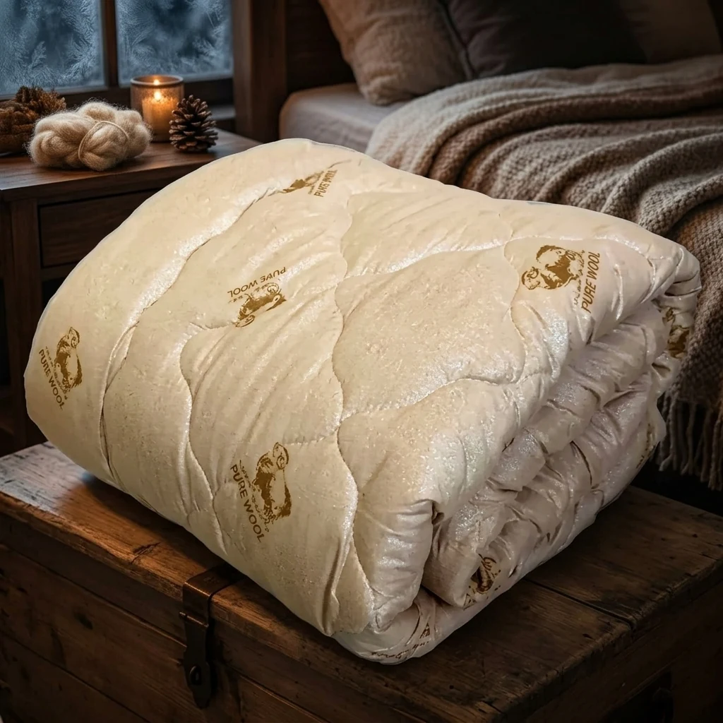 Ковдра зима, розмір 200*220см (євро міні), 450г/м2, Camel