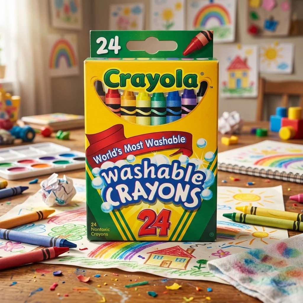 Крейда воскова 24 кольори "Crayola" (змивається)