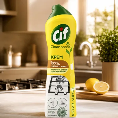 Крем для чищення Cif Актив Лимон 500 мл
