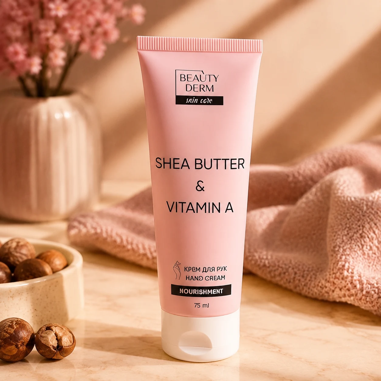 Крем для рук Beauty Derm Shea Butter and Vitamin A 75мл — Краса та здоров'я