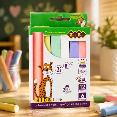Крейда кольорова квадратна 12 шт. KIDS Line ZB.6703-99
