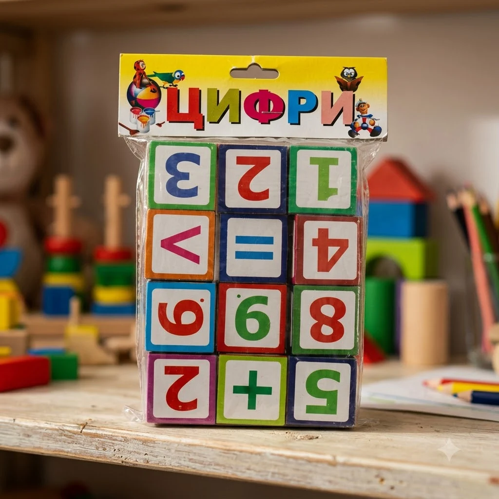 Кубики "Цифри" 12 штук