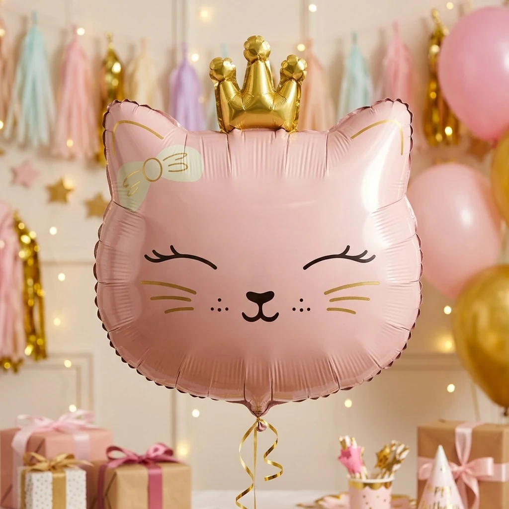 Кулька фольга "Кішка з короною" 50*46 см Китай