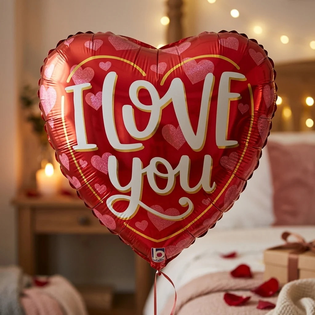 Кулька фольга "Серце" 46 см "I love you" Іспания
