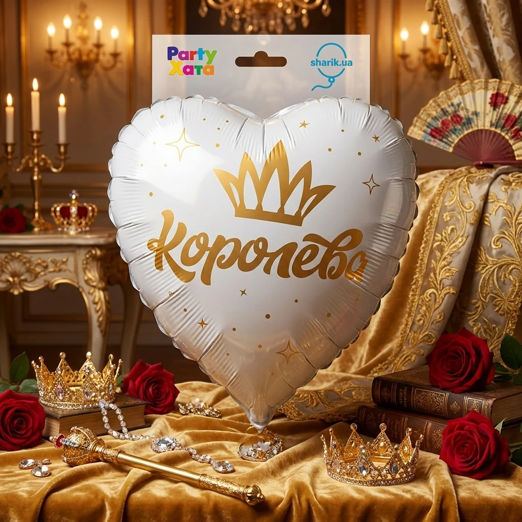 Кулька фольга "Серце" 46 см "Королева" Іспания