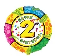 Кулька фольга "Цифра "2"Happy Birthday" 46 см Flexmetal Іспанія