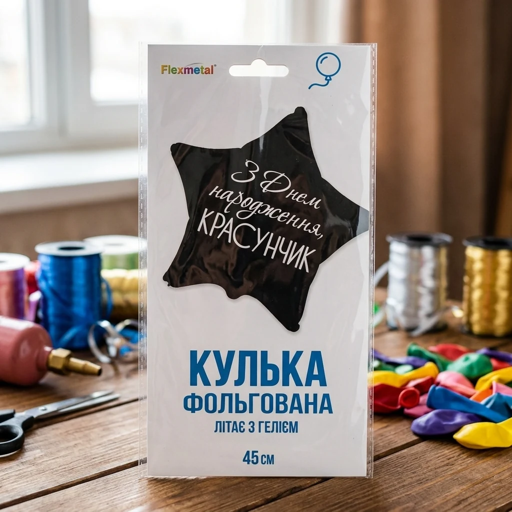 Кулька фольга "З Днем народження, красунчик" 46 см