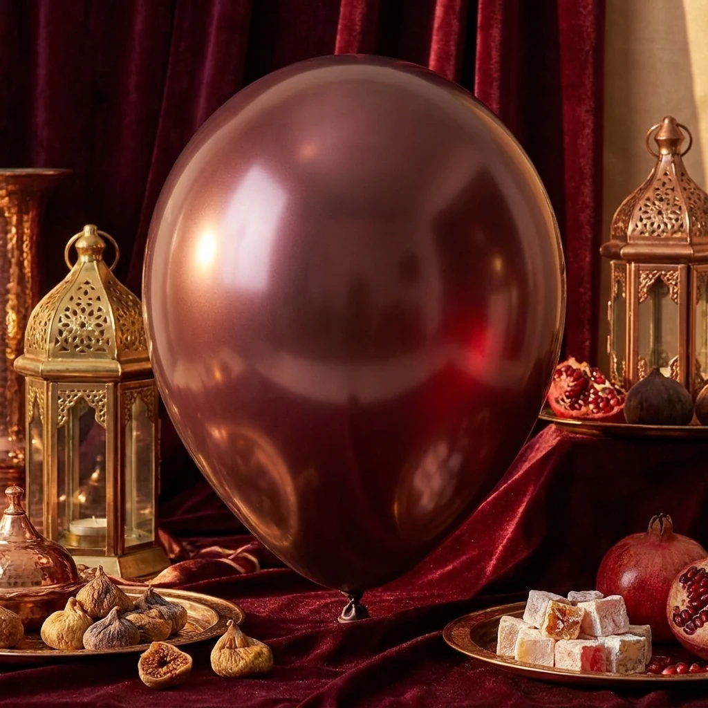 Кулька латексна 12" (30 см) хром бургунди "Burgundy", Kalisan, Туреччина