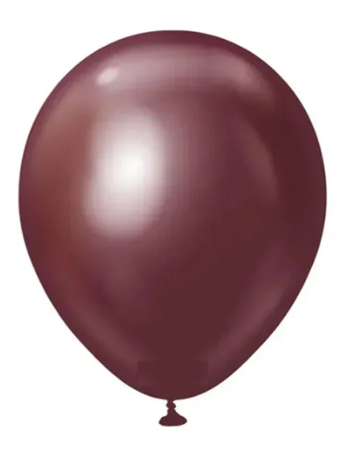 Кулька латексна 12" (30 см) хром бургунди "Burgundy", Kalisan, Туреччина