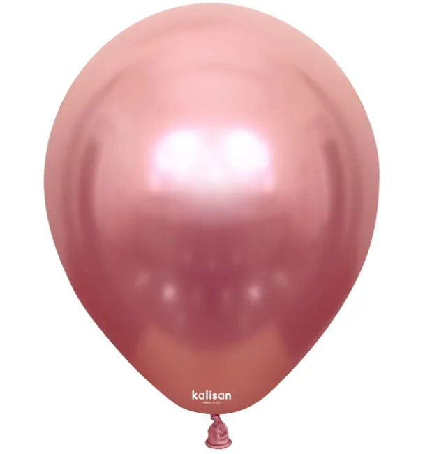 Кулька латексна 12" (30 см) хром рожеве золото №5007 "Mirror Pink Gold", Kalisan, Туреччина