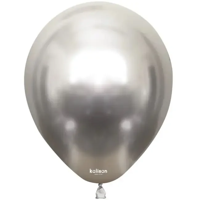 Кулька латексна 12" (30 см) хром срібло №5002 "Mirror Silver", Kalisan, Туреччина
