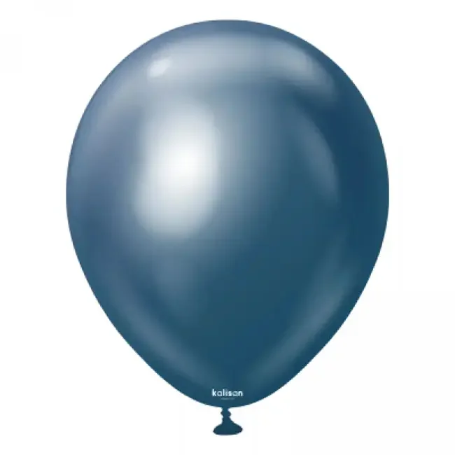 Кулька латексна 12" (30 см) хром темно синій №5015 "Mirror Navy", Kalisan, Туреччина