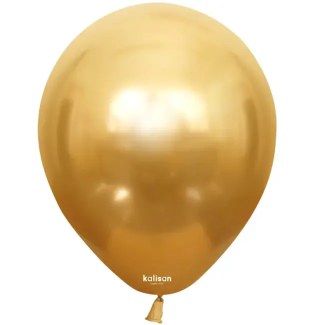 Кулька латексна 12" (30 см) хром золото №5001 "Mirror Gold", Kalisan, Туреччина