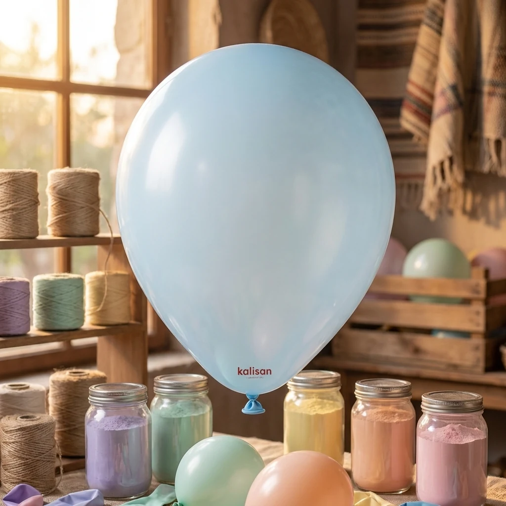 Кулька латексна 12" (30 см) макарун блакитний №3007 "Macaron Baby Blue", Kalisan, Туреччина