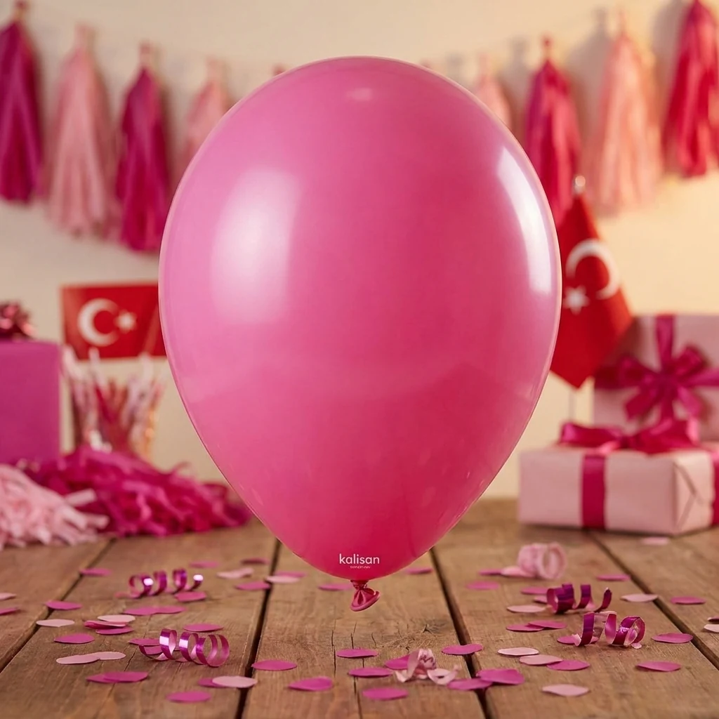 Кулька латексна 12" (30 см) пастель фуксія №2321 "Fuchsia" Kalisan, Туреччина
