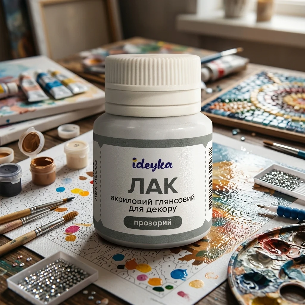 Лак акриловий, глянцевий, 20 мл,