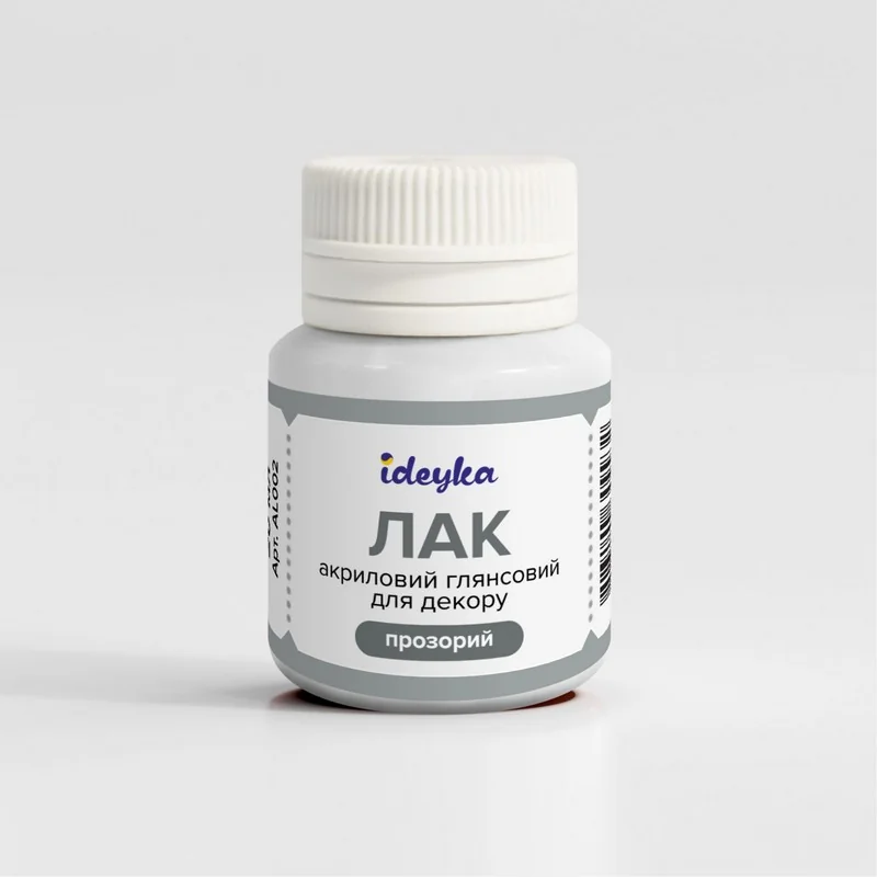 Лак акриловий, глянцевий, 20 мл,