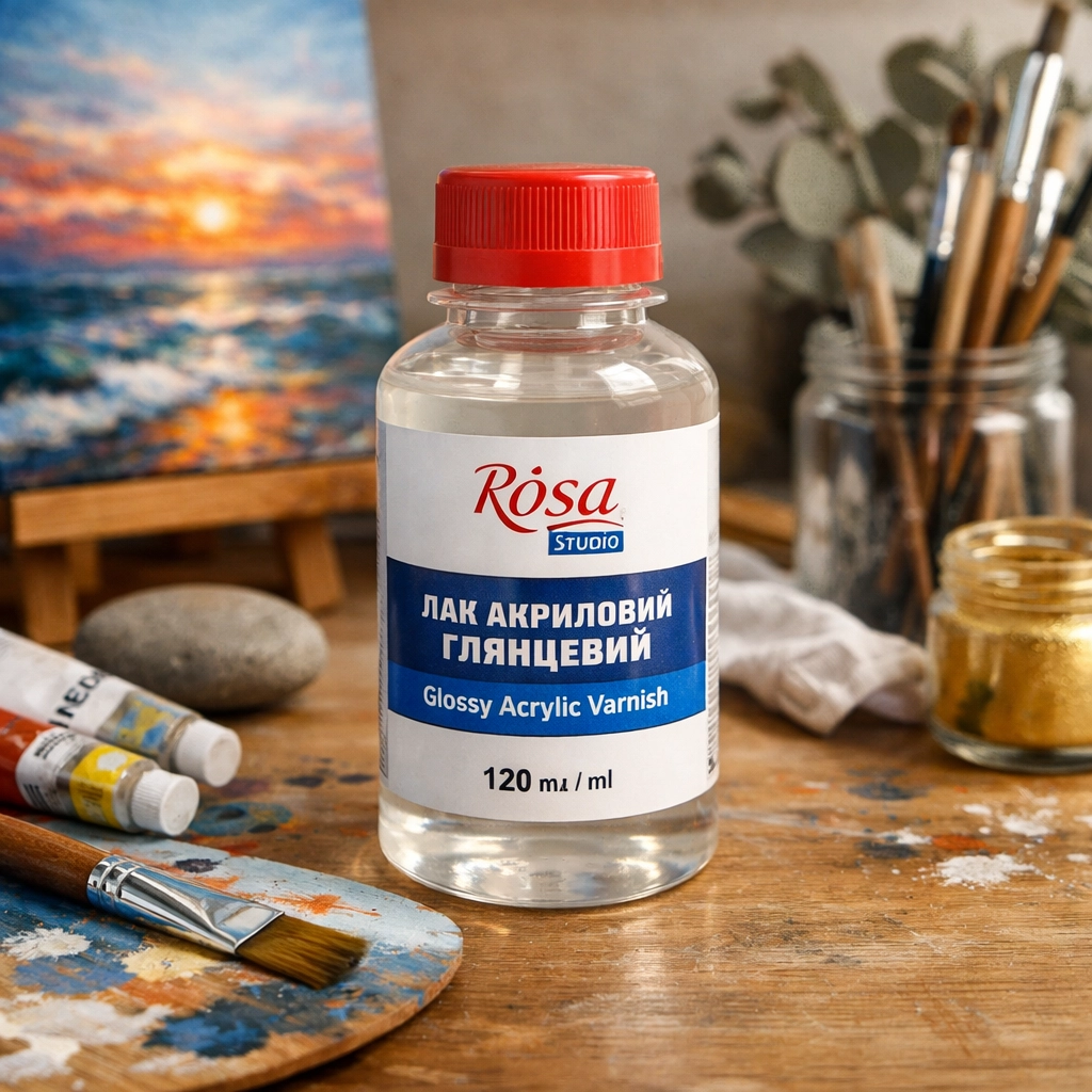 Лак акриловий глянцевий 120 мл ROSA Studio