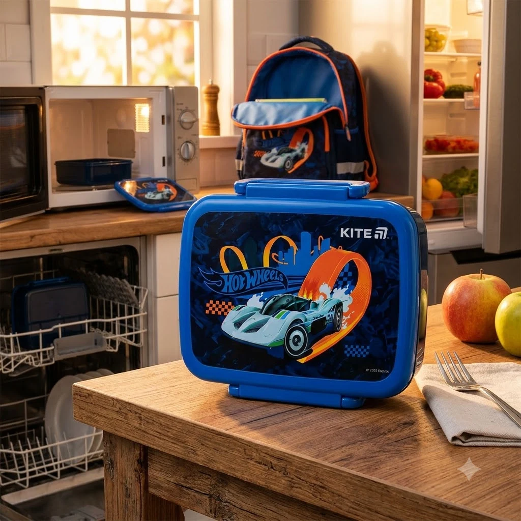 Ланчбокс 420 мл "Hot Wheels" з розділювачем