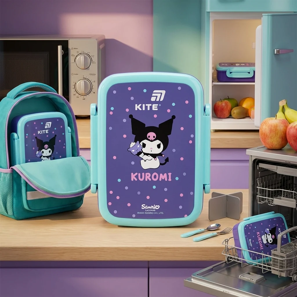 Ланчбокс 420 мл "Kuromi" з роздільником Kite