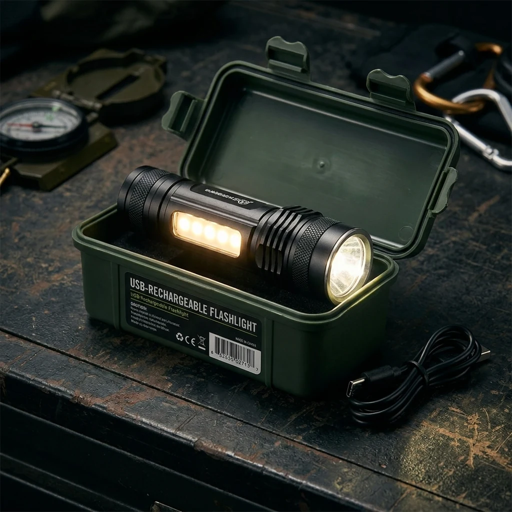Ліхтарик акумуляторний, 1 LED, 3 режими