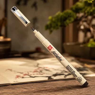 Лінер-пензель PIGMA Brush, Чорний, Sakura