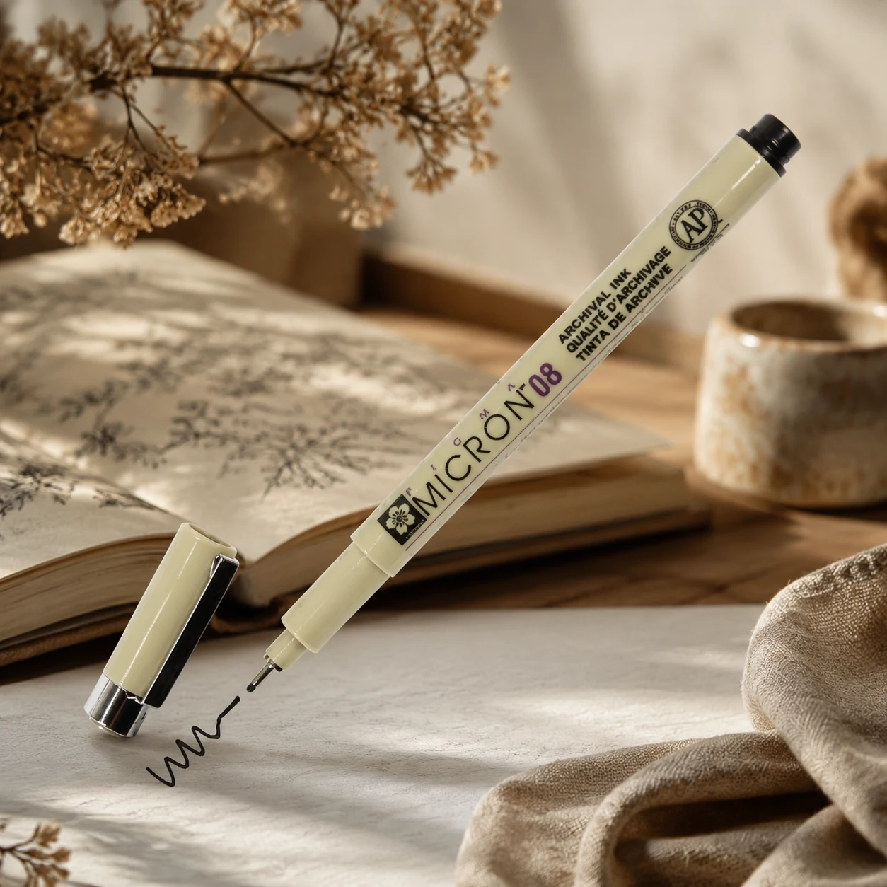 Лінер Sakura PIGMA Micron 0,5мм Чорний — Хобі та декор