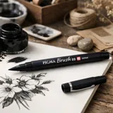 PIGMA Brush BB чорна – набір 3 ручки — фото 1