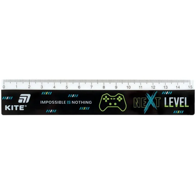 Лінійка пластикова 15 см "Next Level" Kite