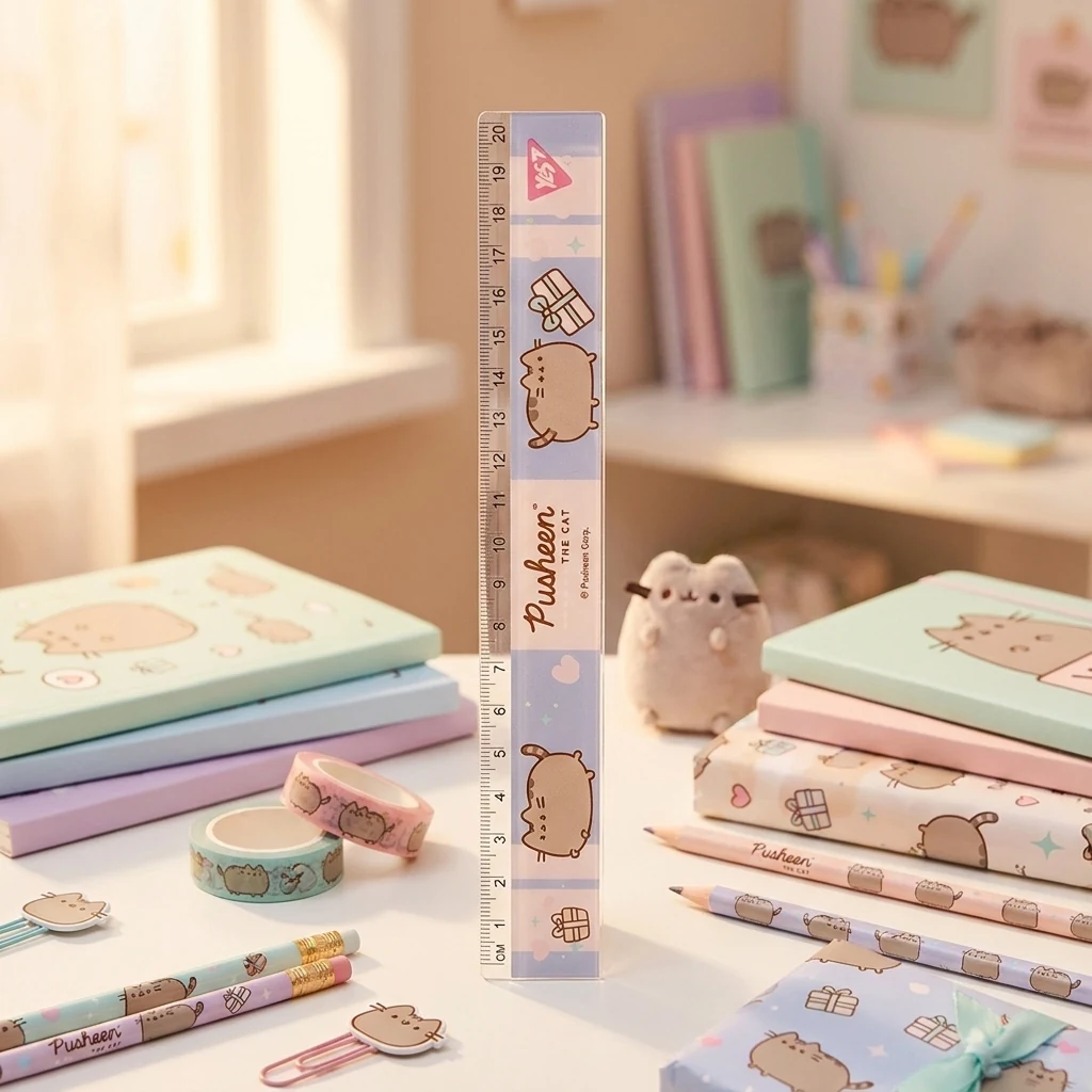 Лінійка пластикова 20 см, "Pusheen" Yes