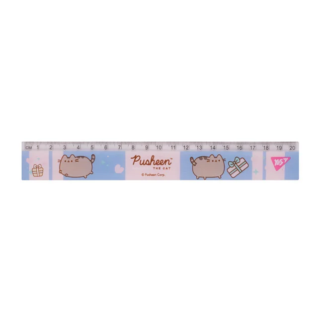 Лінійка пластикова 20 см, "Pusheen" Yes