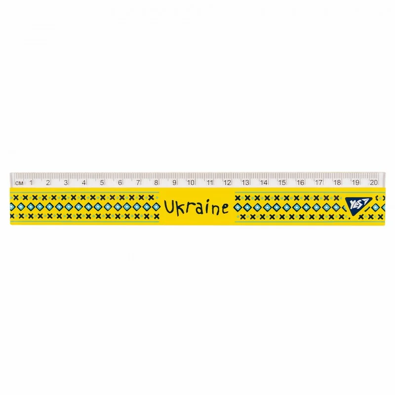 Лінійка пластикова 20 см "Ukraine" Yes
