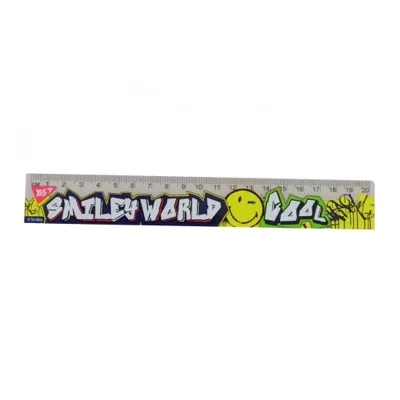 ЛІНІЙКА  20 СМ. ПЛАСТ. Smiley World Pattern 370501 YES