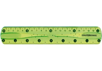 Лінійка 20 см PVC гнучка кольорова прозора FLEX CF81336