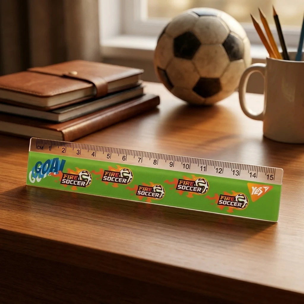 Лінійка YES 15 см Football 370659