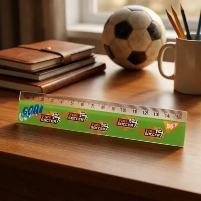 Лінійка YES 15 см Football 370659