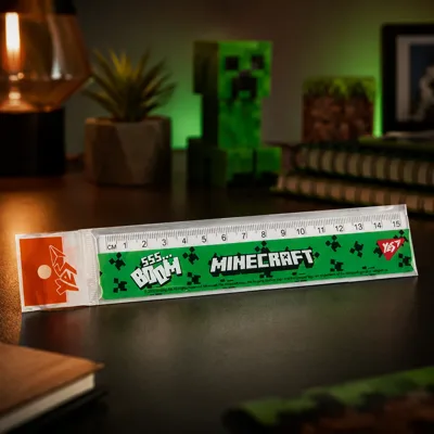 Лінійка Yes 15 см Minecraft Boom