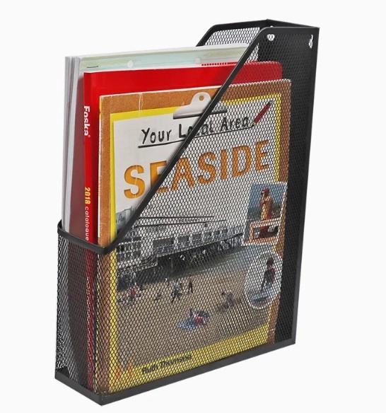 Лоток для паперів вертикальний сітка чорний — фото 3