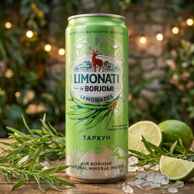 Лимонад Borjomi Limonati Тархун сильногазований 0,33л