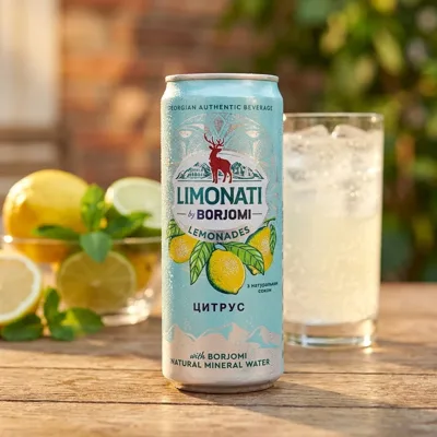 Лимонад  Borjomi Limonati Цитрус сильногазований 0,33л