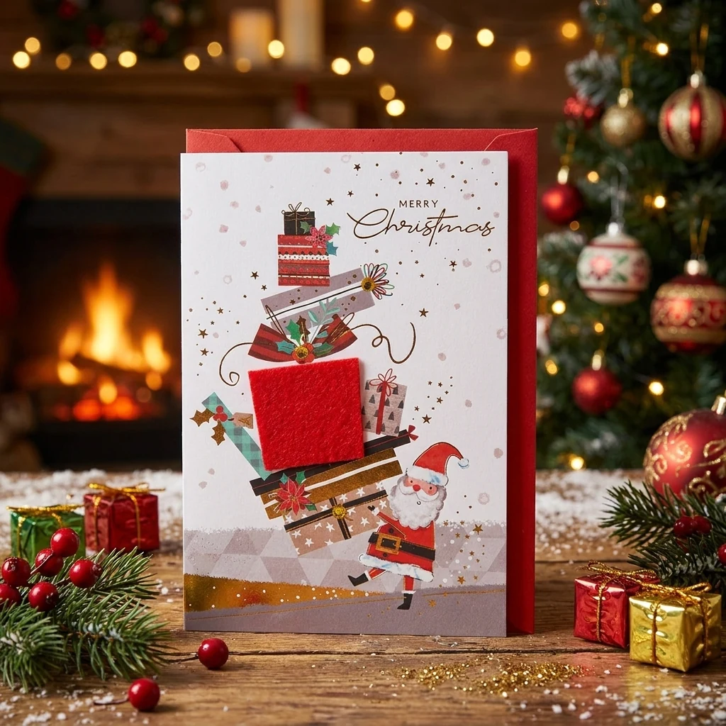 Листівка з конвертом 10*15 см до Нового Року