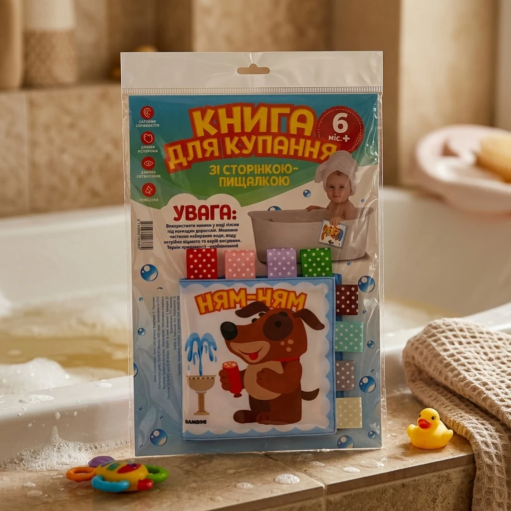 М`яка книга для купання. Розумний песик. 6м.+