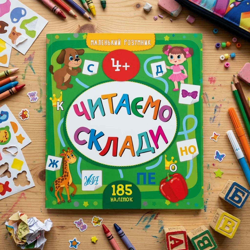 Маленький розумник. Читаємо склади. 4+