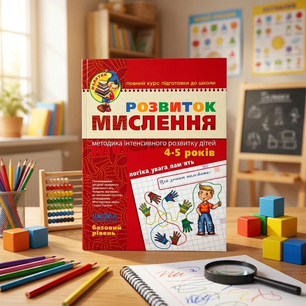 Малятко. Розвиток мислення 4-5 років. Базовий рівень — В. Федієнко